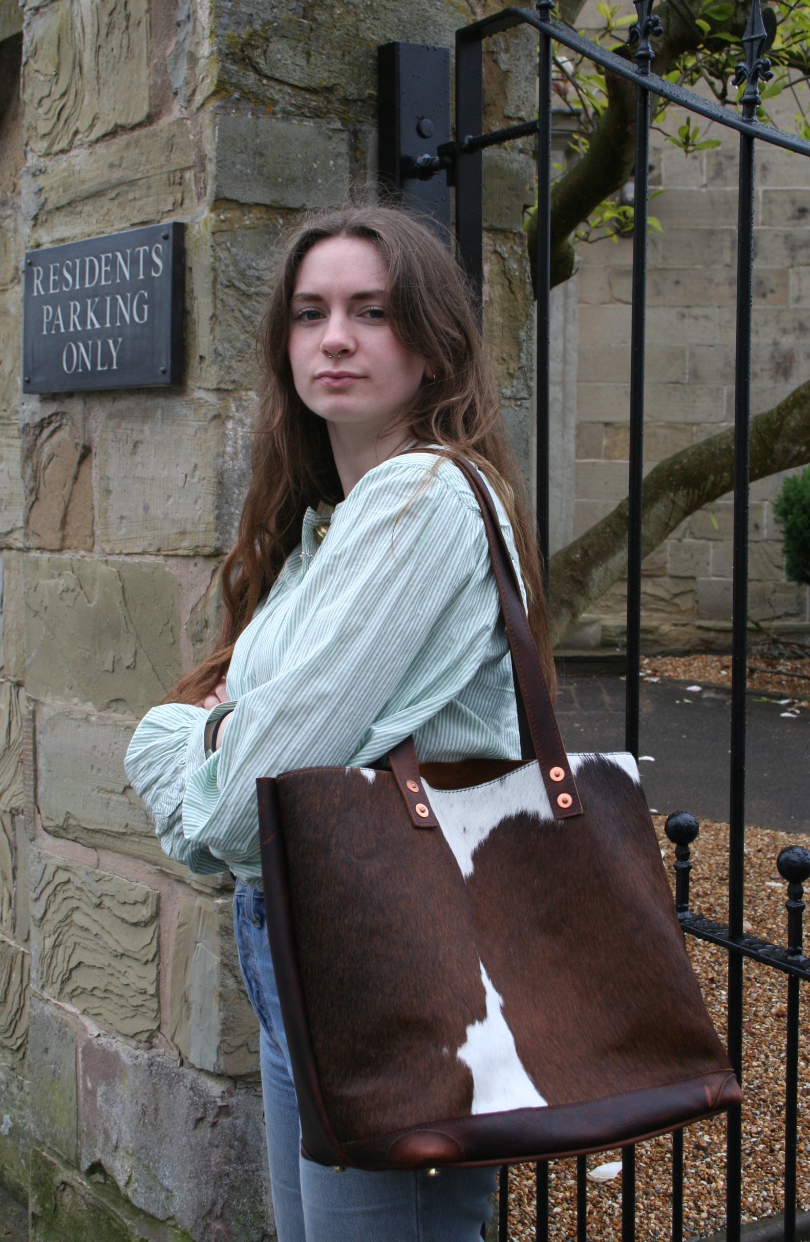 Cow Hair Ludlow Tote